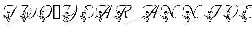 two-year anniversary字体转换
